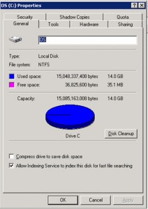 Hard drive full